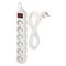 Predlžovací kábel 3 m / 6 zásuviek / s vypínačom / biely / PVC / 1,5 mm2