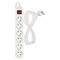 Predlžovací kábel 5 m / 6 zásuviek / s vypínačom / biely / PVC / 1,5 mm2