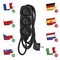 Predlžovací kábel 3 m / 3 zásuvky / čierny / PVC / 1,5 mm2