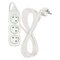 Predlžovací kábel 5 m / 3 zásuvky / biely / PVC / 1,5 mm2
