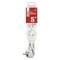 Predlžovací kábel 5 m / 3 zásuvky / biely / PVC / 1,5 mm2