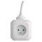 Predlžovací kábel - kocka 1,9 m / 4 zásuvky / biely / PVC / s USB / 1 mm2