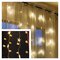LED vianočný záves – hviezdy, 120x90 cm, vnútorný, teplá biela, časovač