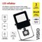 LED reflektor VISIO s pohybovým čidlom, 10W, neutrálna biela, čierný