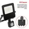 LED reflektor VISIO s pohybovým čidlom, 10W, neutrálna biela, čierný