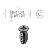 Šroub se zápustnou hlavou Euro