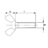 Šroub s motýlí hlavou DIN 316