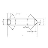 Stavěcí šroub /šnek/ se špičatým koncem a vnitřním šestihranem /imbus/ DIN 914