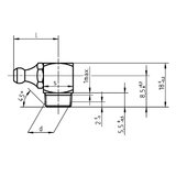 Obdélníkové mazací šroubení 90° DIN71412C