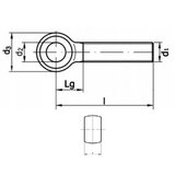 Šroub s plným závitovým okem DIN 444 LB