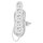Prodlužovací kabel 5 m / 5 zásuvek / bílý / PVC / 1 mm2