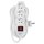 Prodlužovací kabel 10 m / 3 zásuvky / s vypínačem / bílý / PVC / 1,5 mm2