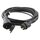 Venkovní prodlužovací kabel 10 m / 1 zásuvka / černá / guma / 250 V / 1,5 mm2