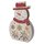LED dřevěný vánoční sněhulák, 30 cm, 2x AAA, vnitřní, teplá bílá, časovač