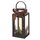 LED dekorace - vánoční lucerna se svíčkou, černá, 22 cm, 3x AAA, interiér, vintage