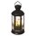 LED dekorace - vánoční lucerna se svíčkami černá, 35,5 cm, 3x C, interiér, vintage