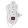Prodlužovací kabel 10 m / 3 zásuvky / s vypínačem / bílý / PVC / 1 mm2
