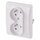 Dvojitá zásuvka, bílá