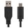 Kabel USB 3.0 A/M - USB 3.1 C/M 1m černý, rychlé nabíjení
