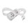 Predlžovací kábel 2 m / 2 zásuvka / biely / PVC / 1 mm2