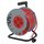 Prodlužovací kabel na cívce 50 m / 4 zásuvky / s vypínačem / červený / PVC / 230 V / 1,5 mm2