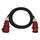 3fázový venkovní prodlužovací kabel 10 m / 1 zásuvka / černá / guma / 400 V / 4 mm2