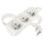 Prodlužovací kabel 1,5 m / 3 zásuvky / bílý / PVC / 1 mm2