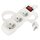 Prodlužovací kabel 1,5 m / 3 zásuvky / s vypínačem / bílý / PVC / 1 mm2