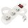 Prodlužovací kabel 2 m / 3 zásuvky / s vypínačem / bílý / PVC / 1 mm2