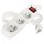 Prodlužovací kabel 3 m / 3 zásuvky / s vypínačem / bílý / PVC / 1,5 mm2