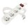 Prodlužovací kabel 2 m / 4 zásuvky / s vypínačem / bílý / PVC / 1 mm2