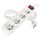 Prodlužovací kabel 3 m / 4 zásuvky / s vypínačem / bílý / PVC / 1 mm2