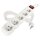 Prodlužovací kabel 5 m / 5 zásuvek / s vypínačem / bílý / PVC / 1 mm2