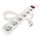 Prodlužovací kabel 2 m / 6 zásuvek / s vypínačem / bílý / PVC / 1 mm2