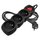 Prodlužovací kabel 1,5 m / 3 zásuvky / s vypínačem / černý / PVC / 1 mm2