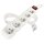 Prodlužovací kabel 2 m / 5 zásuvek / s vypínačem / bílý / PVC / 1 mm2