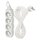 Prodlužovací kabel 7 m / 4 zásuvky / bílý / PVC / 1 mm2