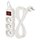 Prodlužovací kabel 5 m / 3 zásuvky / s vypínačem / bílý / PVC / 1,5 mm2
