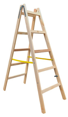 2905 Drevený rebrík dvojdielny /ŠTAFLE /PREMIUM/ PROFI