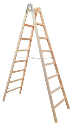 2908 Drevený rebrík dvojdielny /ŠTAFLE /PREMIUM/ PROFI