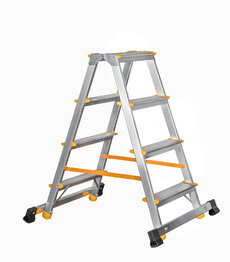 Schodíky obojstranné hliníkové so stabilizátorom 4-stupňové HOBBY