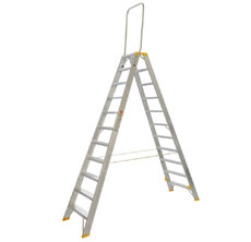 Schodíky obojstranné hliníkové s madlom 9421 PROFI PLUS