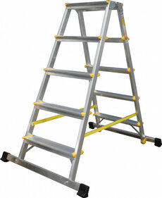 Schodíky obojstranné hliníkové so stabilizátorom 8-stupňové HOBBY