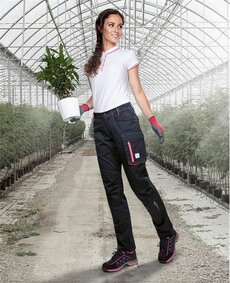 Nohavice do pása ARDON®FLORET čierno-ružové