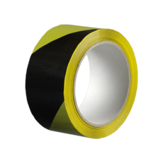 Den Braven - Výstražná lepicí páska, 50 mm x 66 m, černo-žlutá, levá