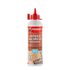 Den Braven - Lepidlo na dřevo WOODFIX D3, 250 g, bílé, po vytvrzení průhledné
