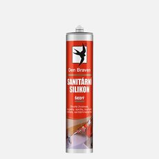 Den Braven - Sanitární silikon, kartuše, 280 ml, šedý