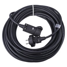 Venkovní prodlužovací kabel 20 m / 1 zásuvka / černá / guma / 250 V / 2,5 mm2