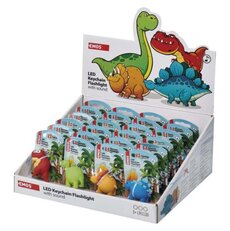LED přívěsek na klíče - dinosaurus pro 3× LR54, 24 ks