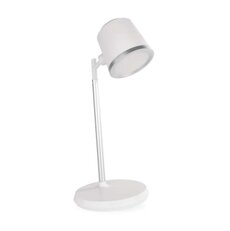 LED stolná lampa ABBIE, dobíjacia, biela